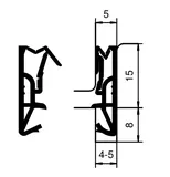 Wooden window seal H - 15 - Silicone