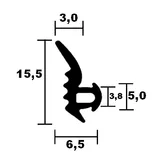 Roplasto frame gasket 6501 TPE